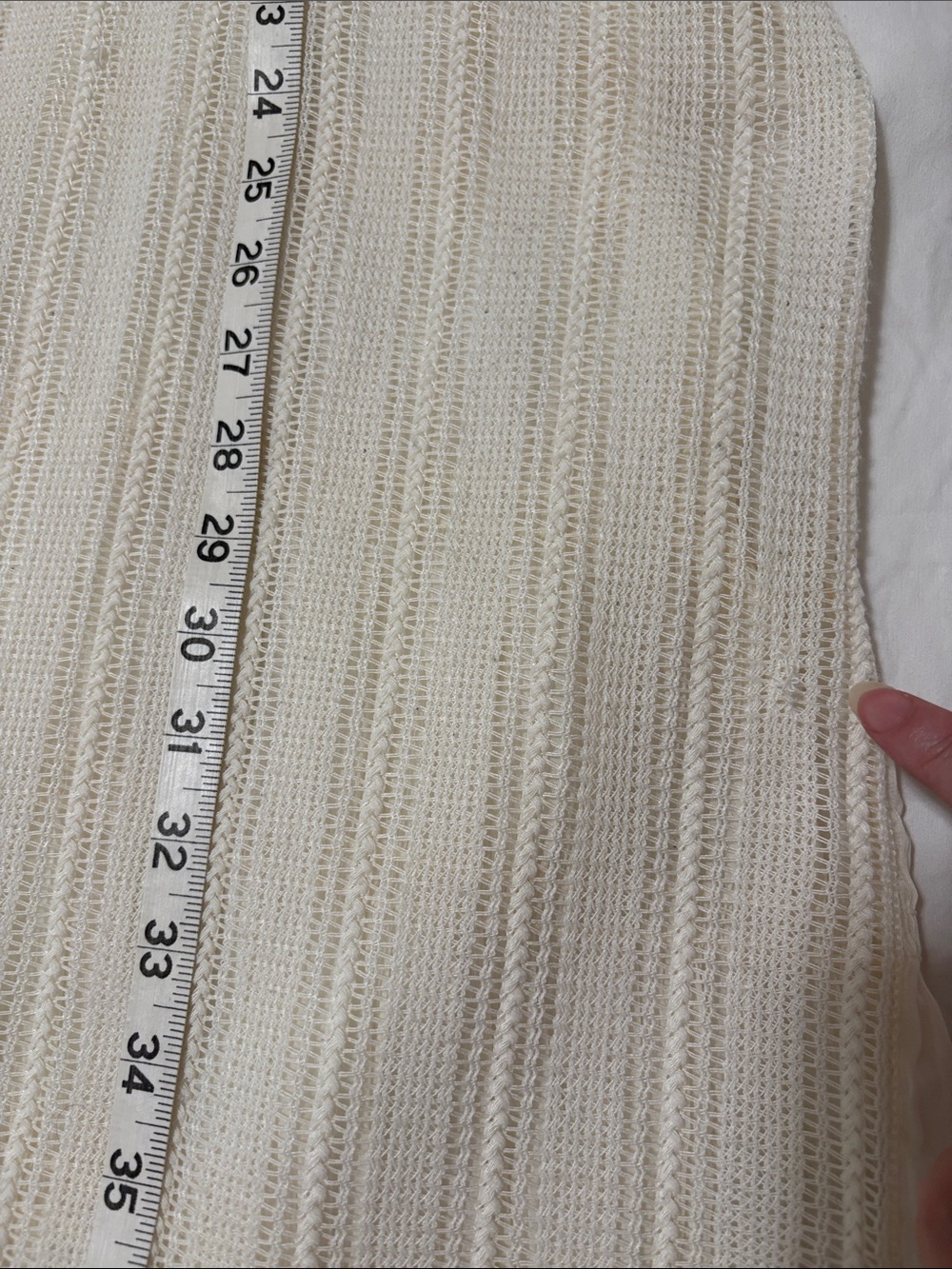 POL cream/ivory crochet and crinkle woven fabric duster - Picture 8 of 10